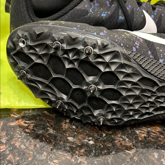 Nike Zoom Rival S Black Indigo Fog Speckle Track Shoes - Mens Sz 12 - Picture 4 of 10